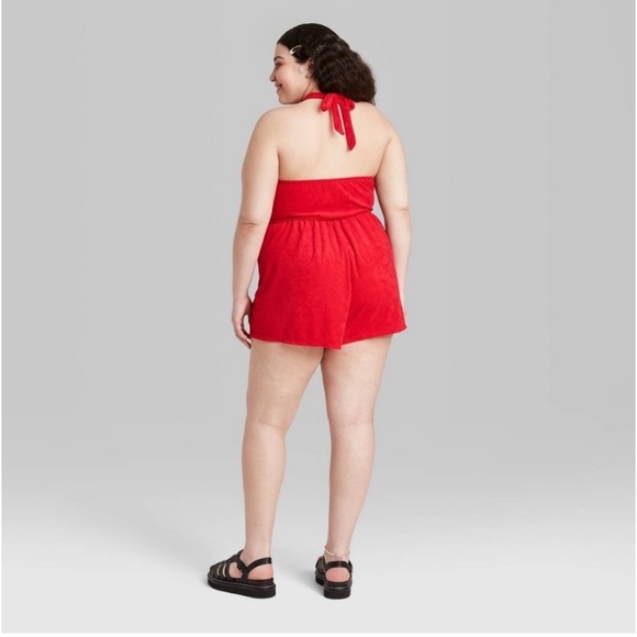 ✨Wild Fable Red Towel Terry Halter Romper✨ NWT - Picture 3 of 10